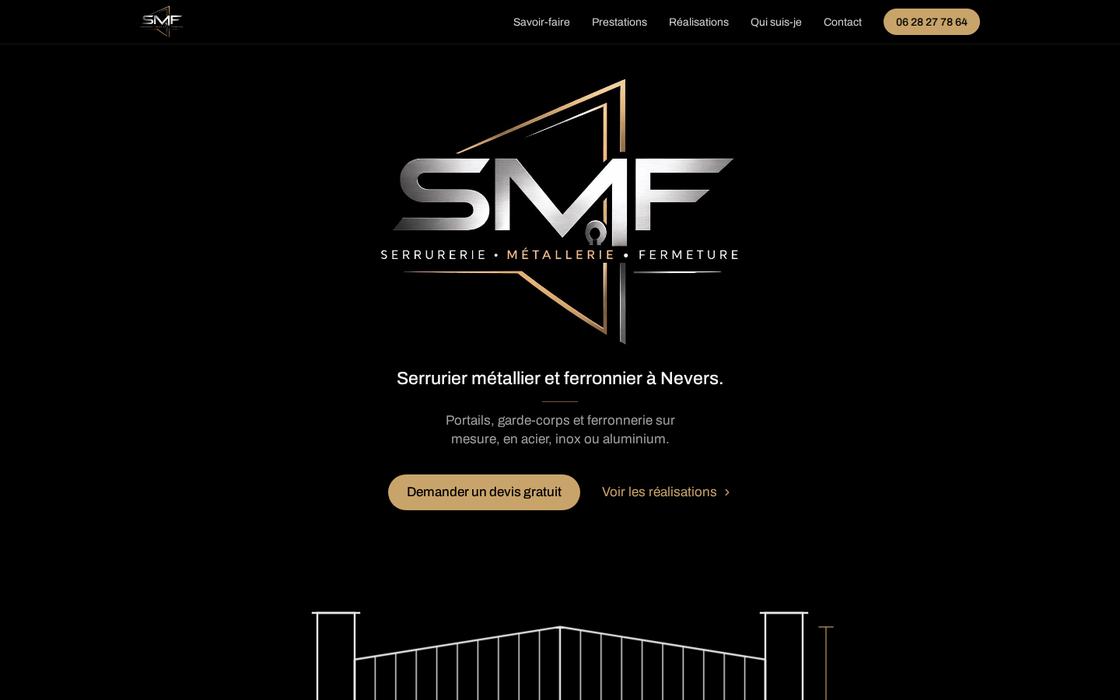 Site de SMF, serrurier métallier
